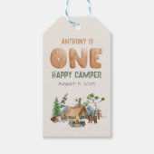 Moderne één gelukkige Waterverf van de Camper 1e v Cadeaulabel (Voorkant)