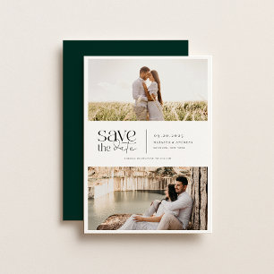Moderne eenvoud 2 fotohuwelijk save the date