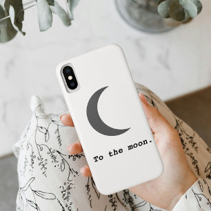 Moderne Eenvoudig aan het Moon Citaat iPhone X Hoesje