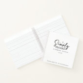 Moderne eenvoudig gezegende zwart-wit preek notiti notitieboek (Binnen)