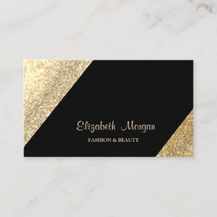 Moderne, eenvoudig, glitterig, zwart visitekaartje