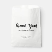 Moderne Eenvoudig grafisch manuscript Dank u Wedde Bedankzakje (Voorkant)