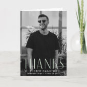 Moderne Eenvoudig Munt Afstuderen van de Foto Bedankkaart (Voorkant)