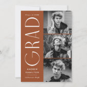 Moderne Eenvoudig Rust 3 Afstuderen voor fotocolla Aankondiging (Voorkant)