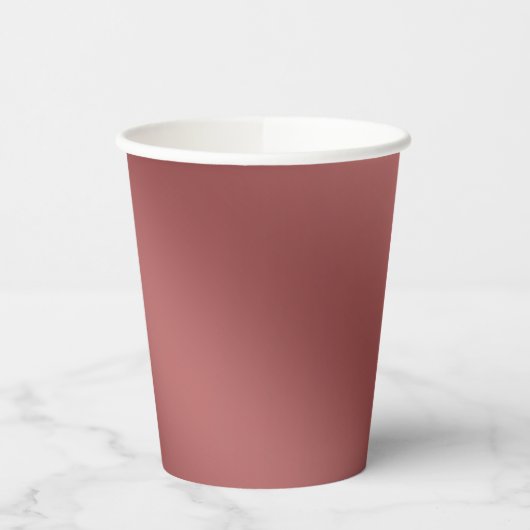 Moderne, eenvoudig Solid Red gradiënt Wave-patroon Papieren Bekers (Links)