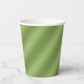 Moderne, eenvoudig vast, groen verloopgolven papieren bekers (Achterkant)
