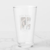 Moderne Eenvoudige 3 Foto Valentijnsdag Glas (Achterkant)