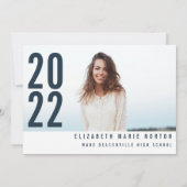 Moderne, eenvoudige 3 foto's afstuderen eenvoudig aankondiging (Achterkant)