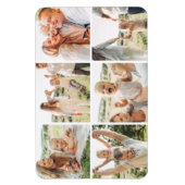 Moderne Eenvoudige Aangepaste 6 Fotocollage Magneet (Verticaal)