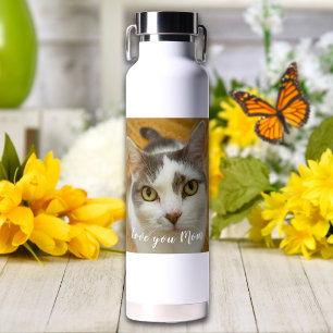 Moderne eenvoudige aangepaste fototekst gepersonal waterfles