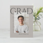 Moderne eenvoudige aankondiging Afstuderen foto's (Staand voorkant)
