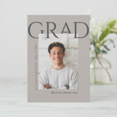 Moderne eenvoudige aankondiging Afstuderen foto's (Staand voorkant)