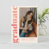 Moderne eenvoudige aankondiging Afstuderen foto's (Staand voorkant)