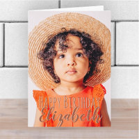 Moderne Eenvoudige aanpasbare foto op geboortedag