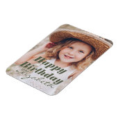 Moderne Eenvoudige aanpasbare foto op geboortedag Magneet (Linkerzijde)