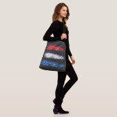 *~* Moderne Eenvoudige Abstracte Amerikaanse Vlag Crossbody Tas (Op model)