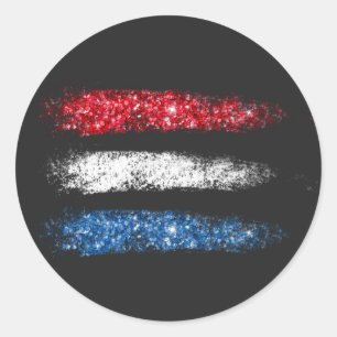 *~* Moderne Eenvoudige Abstracte Amerikaanse vlag  Ronde Sticker