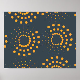 Moderne, eenvoudige, abstracte geometrische patroo poster