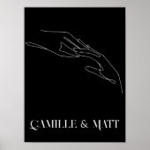 Moderne eenvoudige Abstracte lijn art,boho chic Po Poster (Voorkant)