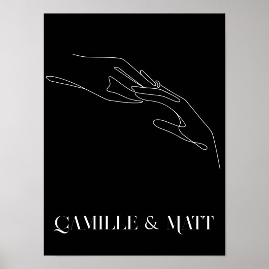 Moderne eenvoudige Abstracte lijn art,boho chic Po Poster (Voorkant)