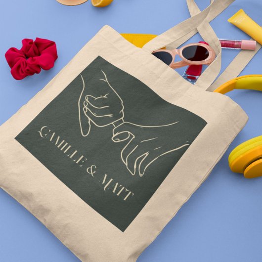 Moderne eenvoudige Abstracte lijn, boho chic Tote Bag