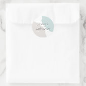 Moderne eenvoudige Abstracte vormen Ronde Sticker (Tas)