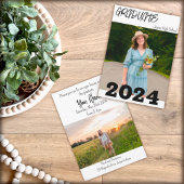 Moderne eenvoudige Afstuderen aangepaste fotonaam Kaart