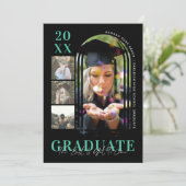 Moderne, eenvoudige Afstuderen met 4 beelden Aankondiging (Staand voorkant)