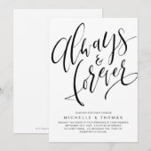Moderne Eenvoudige altijd- en altijd-scriptweduwen Kaart (Voorkant / Achterkant)