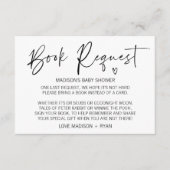 Moderne eenvoudige Baby shower Book Request Card-h Informatiekaartje (Voorkant)