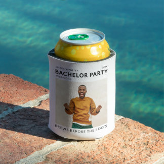 Moderne Eenvoudige Bachelorparty Foto Blikjeskoeler