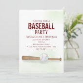 Moderne Eenvoudige Baseball Cute op zondag Waterve Kaart (Staand voorkant)