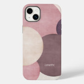 Moderne Eenvoudige Beige & Brown Cirkel Telefoon / Case-Mate iPhone Case (Achterkant)