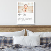 Moderne, eenvoudige beste grootmoeder ooit canvas afdruk (Insitu (Slaapkamer))