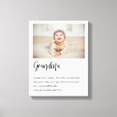 Moderne, eenvoudige beste grootmoeder ooit canvas afdruk (Voorkant)