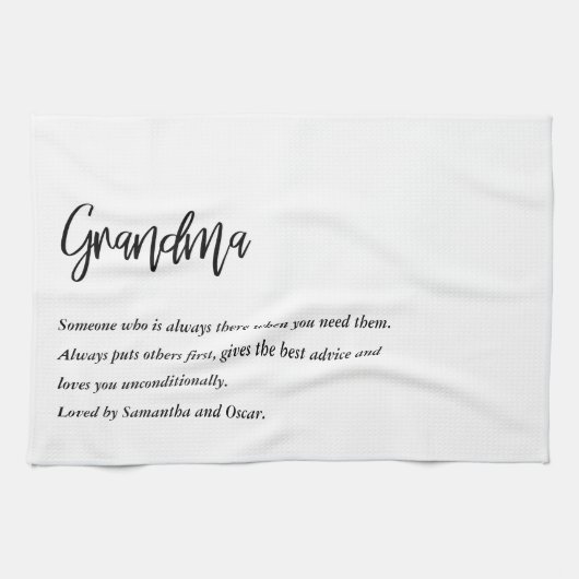Moderne, eenvoudige beste grootmoeder ooit theedoek (Horizontaal)