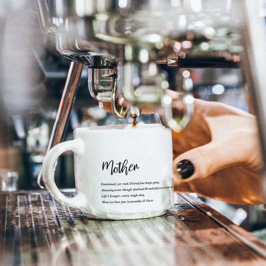 Moderne, eenvoudige beste moeder ooit espresso kop