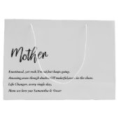 Moderne, eenvoudige beste moeder ooit groot cadeauzakje (Achterkant)
