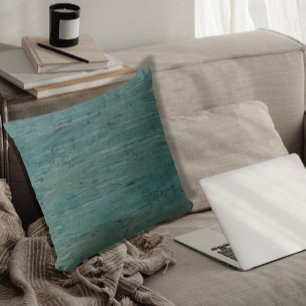 Moderne, eenvoudige, blauwe, groene hout kussen