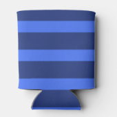 Moderne Eenvoudige blauwe Marine Twee Tone Stripe Blikjeskoeler (Achterkant)