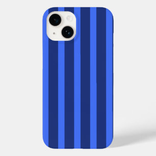 Moderne Eenvoudige blauwe Marine Twee Tone Stripe  Case-Mate iPhone 14 Hoesje