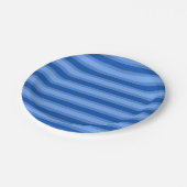 Moderne Eenvoudige blauwe Marine Twee Tone Stripe  Papieren Bordje (Gekanteld)