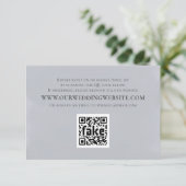 Moderne, eenvoudige blauwe QR-code RSVP Kaartje (Staand voorkant)