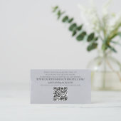 Moderne, eenvoudige blauwe QR-code website met min Informatiekaartje (Staand voorkant)