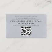 Moderne, eenvoudige blauwe QR-code website met min Informatiekaartje (Voorkant)