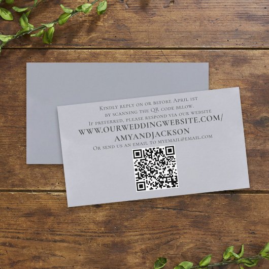 Moderne, eenvoudige blauwe QR-code website met min Informatiekaartje