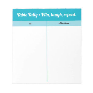 Moderne Eenvoudige Blauwe Witte Bunco Tally Notitieblok