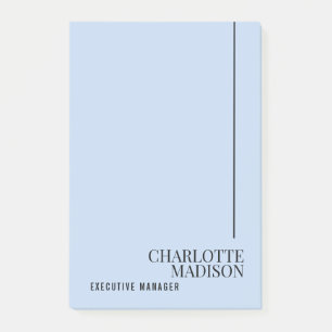 Moderne Eenvoudige Bleke Blauwe Eenvoudige Minimal Post-it® Notes