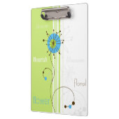 Moderne eenvoudige, blokgroene typografie klembord (Links)