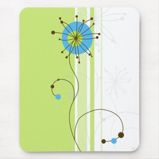Moderne eenvoudige, blokgroene typografie muismat (Voorkant)